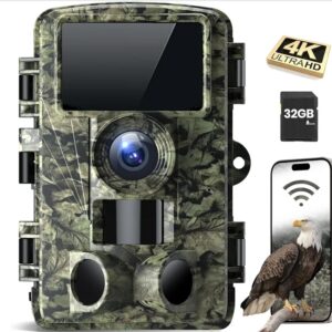 🦌 Dargahou 4K Trail Camera with Night Vision – WiFi Bluetooth Control (Indoor/Outdoor)